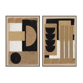 DKD Home Decor Cuadro Moderno Lienzo y PS Marrón Negro 4.5 x 123 x 83 cm (2 Unidades) Precio: 124.8999994. SKU: B19JCKCWPR