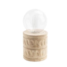 DKD Home Decor Decoración Luminosa Boho Madera LED Natural 8x17x8 cm (4 Unidades) con 2 Pilas AAA Precio: 16.24062. SKU: B17PXRBG7L