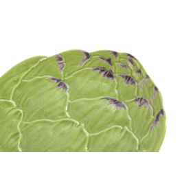 DKD Home Decor Plato Moderno 18 x 3 x 21.5 cm Verde Gres Apto Microondas y Lavavajillas (4 Unidades)