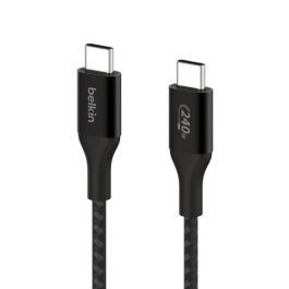 Belkin Cable USB-C a USB-C 1m CAB015bt1MBK, Carga Rápida 240W Power Delivery 3.1, Certificado USB-IF, Negro