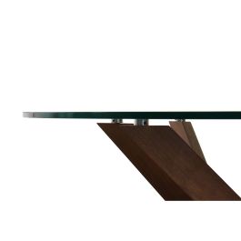Mesa de Comedor DKD Home Decor Cristal Marrón Transparente Nogal 120 x 120 x 76 cm Mesa de Comedor DKD Home Decor Cristal Marrón Transparente Nogal 120 x 120 x 76 cm