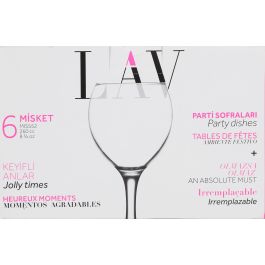 Lav Set 6 Copas Agua 260 cc Misket (4 Cajas)