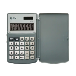 Liderpapel Calculadora Bolsillo XF15 10 Dígitos Solar y Pila Color Gris 123x75x12 mm