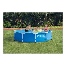 Intex Piscina Redonda Metal Frame con Depuradora de Cartucho, 4485 Litros, 305x76 cm