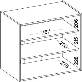 Mueble alto - MODENA - 80 cm - Roble artesanal y negro mate - CUISINIER