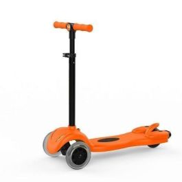PATINETE INFANTIL LEOTEC CHILDREN SCOOTER ORANGE - REPRODUCCIÓN MP3 - RUEDAS CON LUCES LED - HUMO DE COLORES - BAT. 2200MAH - HASTA 50KG