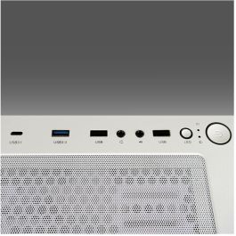 LC-Power 802W RGB Midi Tower PC Gaming Blanco, compatible ATX/Micro ATX/Mini-ITX, con RGB y Panel Vidrio Templado