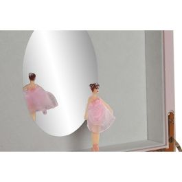 DKD Home Decor Joyero Romantico Rosa 14 x 9.5 x 18 cm