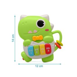 KioKids Juguete Musical Dinosaurio Verde Interactivo con Sonidos y Luces para Bebés +6 Meses