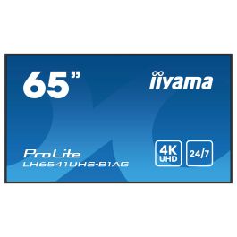 iiyama 65" 4K UHD IPS 3840x2160 25% Haze Monitor para Uso Profesional 24/7 Landscape y Portrait con Media Player USB