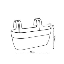 ELHO - Maceta - Vibia Campana Easy Hanger Large - Dusty Pink - Outdoor Balcón - L 24.1 x W 46 x H 26.5 cm ELHO - Maceta - Vibia Campana Easy Hanger Large - Dusty Pink - Outdoor Balcón - L 24.1 x W 46 x H 26.5 cm