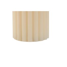DKD Home Decor Vela Scandi Crema de Cera Natural 450gr, 80 Horas de Duración, 7x7x15 cm (Pack 12 Unidades)