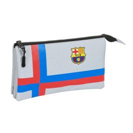 Portatodo Triple F.C. Barcelona Gris (22 x 12 x 3 cm)