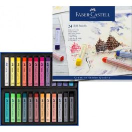 Faber-Castell Tizas Pastel Blandas Estuche Cartón 24 Unidades Colores Surtidos para Dibujo Artístico Profesional Suave Textura Precio: 15.94999978. SKU: B15LXRMWYM