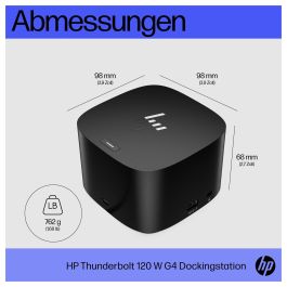 HP Docking Station Thunderbolt G4 120W Negro Thunderbolt 4 Puertos USB-C HDMI DisplayPort