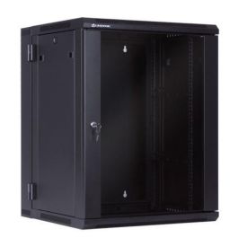 MicroConnect Armario mural de 19" 9HU Fondo 550mm, doble cuerpo, para CCTV y control de acceso, color negro RAL9004