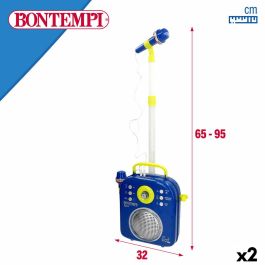 Altavoz con Micrófono Karaoke Bontempi 2 Unidades Altavoz con Micrófono Karaoke Bontempi 2 Unidades