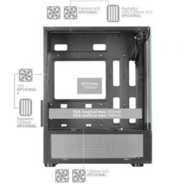 Mars Gaming MCSEP Caja Gaming Minitorre MC-SE Rosa con Módulo AirTech Mesh y Doble Cristal Templado para Placas Micro ATX/Mini-ITX