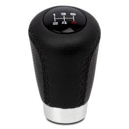 Abc POM30171 Pomo Sport de Piel Perforada Negra para Coche