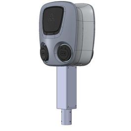 Charge Amps Aura Soporte Doble para Poste de 60 mm, Bloque de Distribución WPD 501 Incluido, Protección IP44