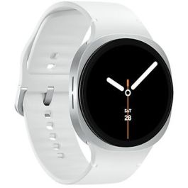Samsung Galaxy Watch8 44mm Wi-Fi Smartwatch Plata con Correa Blanca, Pantalla AMOLED 1.5", 32GB, GPS