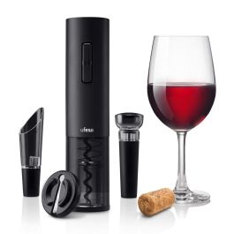 Sacacorchos Eléctrico con Accesorios para Vino UFESA EASY OPEN Negro ABS Precio: 31.50000018. SKU: B1KDB92377
