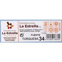 Fuente Turquesa 34 cm - La Estrella (6 Unidades) Fuente Turquesa 34 cm - La Estrella (6 Unidades)