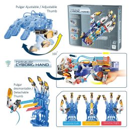 DEQUBE Mano Cyborg Hidráulica, simula movimientos mano humana, energía hidráulica, sin electricidad, agarre preciso, +8 años