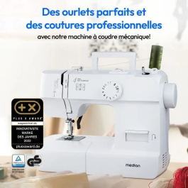 Medion SM 70 Máquina de Coser - MED4061275230727 - 71W - 12 Puntadas - 700 rpm - Luz LED - Blanco