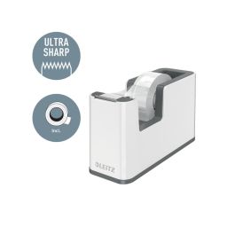 Portarrollo Sobremesa Leitz Wow Dual Para Cintas 33 Mt Color Blanco-Turquesa