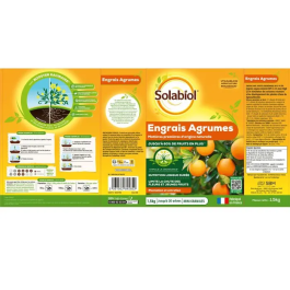 Solabiol Fertilizante Cítrico SOAGY15 - 1.5 Kg | Promueve Fructificación y Hojas Verdes