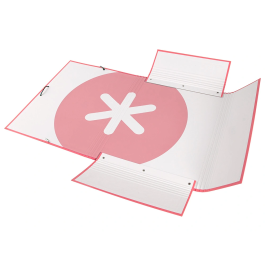 Antartik Carpeta de Gomas Tres Solapas Cartón Forrado A4 Color Coral