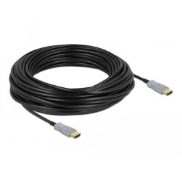 DeLOCK Cable Óptico Activo HDMI 4K 60Hz, 25m, 18 Gbit/s, Macho/Macho, HDR, HDCP 2.2, Negro