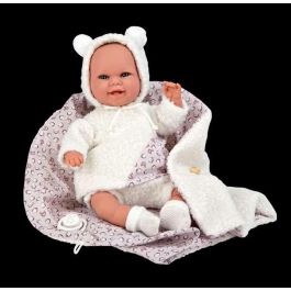 Muñecas Arias Muñeca Elegance 35 cm Babyto Blanco C/Manta (Muñeco de Peso) Español