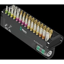 Wera 05057436001 Bit-Check 30 Wood. Juego de 29 puntas Phillips, Pozidriv y Torx. Con unidad de 1/4"