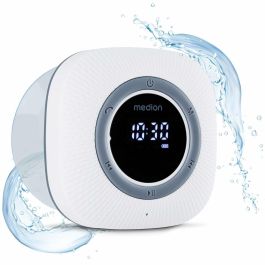 Medion MED1737362723132 Radio de Ducha FM Bluetooth IPX6 con Soporte de Ventosa, Blanco