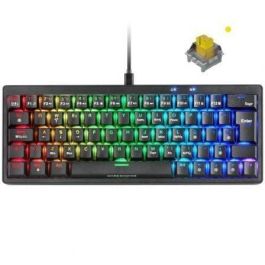 Mars Gaming MKMINIPRO Teclado Gaming Mecánico 60% RGB, Switches SKN Amarillo Silenciosos, Multiplataforma