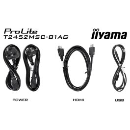 IIYAMA ProLite T2452MSC-B1AG 60.5cm (23.8") 1920x1080 Full HD LED IPS Touch 10Ptos USB 3.2 HDMI DP