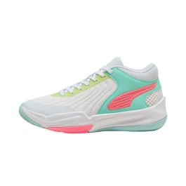 Zapatillas de Baloncesto para Niños Puma Court Pro 2 Blanco Verde XL