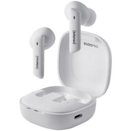 Intenso Auriculares Buds Pro Tws H - Anc+Enc Blanco | Modelo 3720502 | Cancelación de Ruido Híbrida y Ambiental, Bluetooth 5.3, USB-C