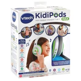 Vtech Kidipods Max Auriculares Interactivos 7 en 1 para Jóvenes con Audio Limitado a 85dB