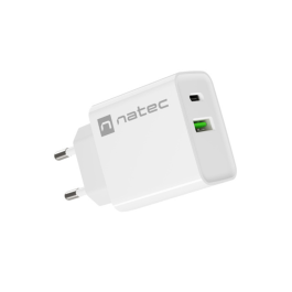 NATEC RIBERA Cargador de Pared Universal con Carga Rápida para Interior, Alimentación Corriente Alterna, 1 Puerto USB Tipo C, Color Blanco Precio: 9.9499994. SKU: B19SQCPMFG