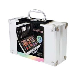 Maletin metalico maquillaje viajel bon voyage. incluye 43 piezas. 25,60x18,50x9,5 cm