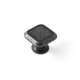 Blister con 4 pomos metálicos para mueble, con acabado plata vieja mod. 3120 30x30mm rei Precio: 6.89000015. SKU: S7912536