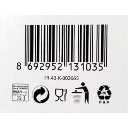 Lav Set de 6 Bols, 12.5 cm de Diámetro, 345 ml de Capacidad, Colección Alinda (8 Cajas)