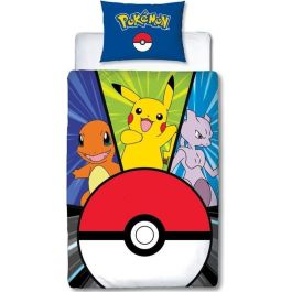 Pokemon AAART15014 - Juego de Cama Pikachu y Poké-ball Microfibra - Funda Nórdica 140x200 cm + Funda Almohada 63x63 cm
