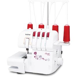 Brother M343D Overlock de 2 Agujas, Brazo Libre, Iluminación LED, Diferencial Ajustable, Roscado Simplificado y Cuchilla Retráctil