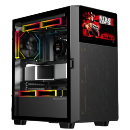 NOX NXHUMMERBIOS Carcasa de Ordenador Torre Negro con Pantalla LCD 8", Soporte para Ventiladores 120mm, ATX/ITX/Micro-ITX Precio: 115.49999945. SKU: B1229NGJ8S