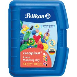 Pelikan Creaplast Pasta de modelar, Multicolor, 10 Colores, 240g, para niños, en estuche azul, 14 piezas Precio: 20.50000029. SKU: B12HPGW7DW