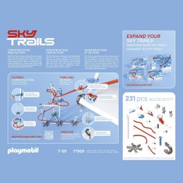 Playmobil 71969 Sky Trails: Starter Kit. Kit de construcción de recorridos de acción con Sky Rider para niños +7 años
